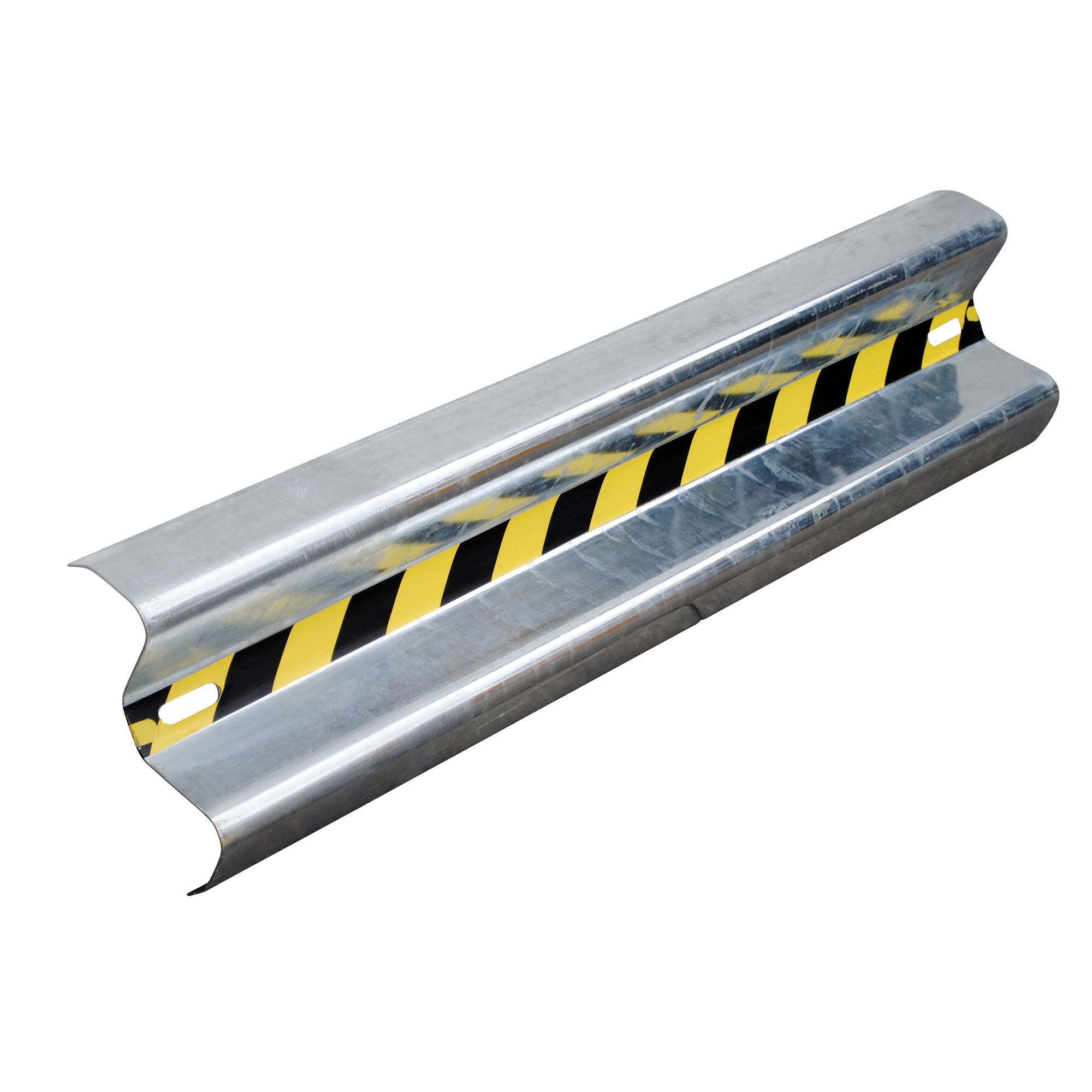 Vestil Galvanized Steel Straight Guard Rail — 36in. Length, Gray, Model# GR-H2R-BO-3-HDG